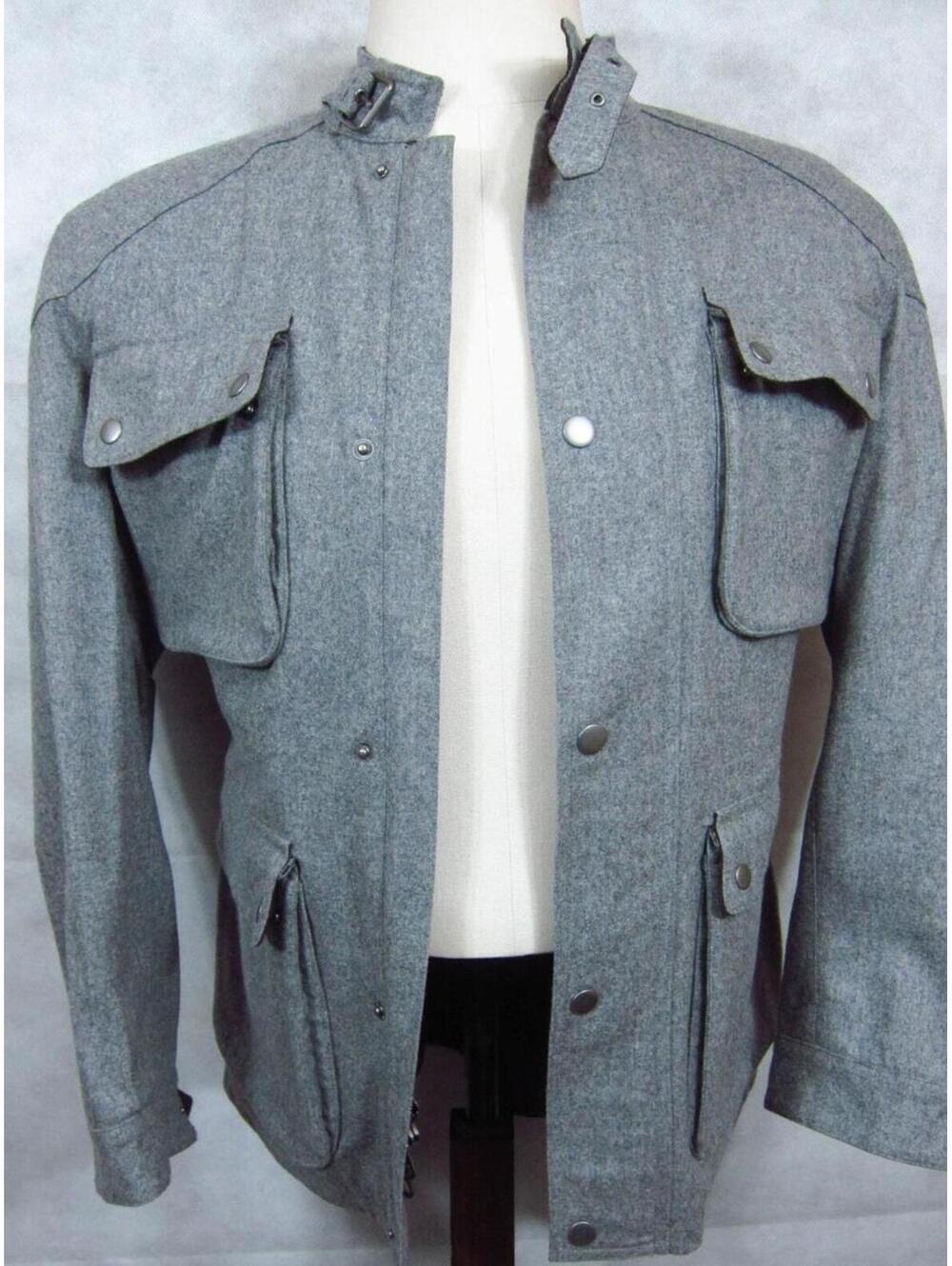 NEW $450 Mother Freedom Gray Wool Belted Wellfleet Jacket Coat Made in USA M